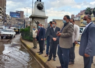محافظ الغربية يتابع أعمال رفع مياه الأمطار من الشوارع