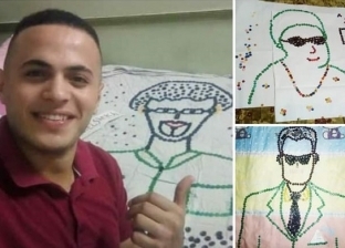 «محمد» يجسد المشاهير بـ«الأزرار»: رسمت أحمد حلمي وأم كلثوم