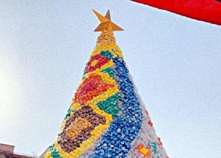 11 ألف زجاجة بلاستيكية لصنع شجرة كريسماس