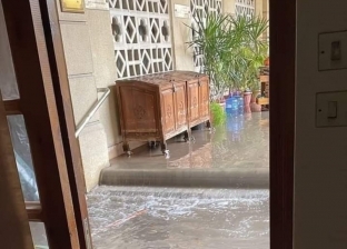 غرق كنيسة مار جرجس سبورتنج ومزار «بيشوي» في مياه الأمطار بالإسكندرية 