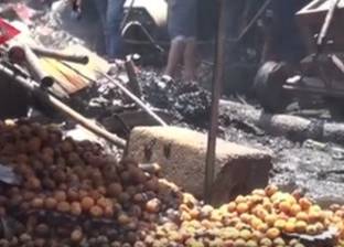 بالفيديو| أصحاب محلات سوق الفاكهة المحترق بإمبابة: "المطافي جت متأخرة"
