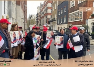 إقبال كبير من أبناء الجالية المصرية بلندن للإدلاء بأصواتهم في الانتخابات الرئاسية (صور)