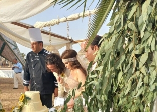 أشهر لقطات حفل زفاف الفنانة دنيا عبدالعزيز في نويبع