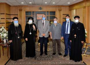 وفد الكنيسة القبطية يهنئ رئيس جامعة المنصورة بالعام الهجري الجديد