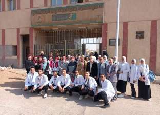 جامعة حلوان تنظم قافلة طبية توعوية في «كفر العلو»