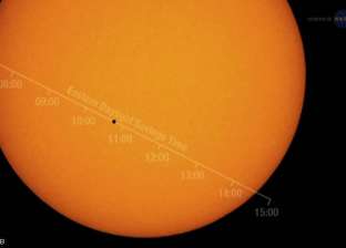 بالفيديو| لحظة مرور كوكب عطارد من أمام الشمس