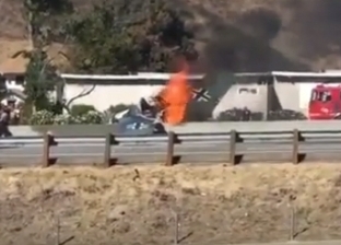 بالفيديو| تحطم طائرة "نازية" قديمة في كاليفورنيا