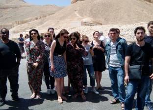 بالصور| عودة الطلاب الروس لجامعة أسيوط بعد انتهاء رحلة سياحية بالأقصر