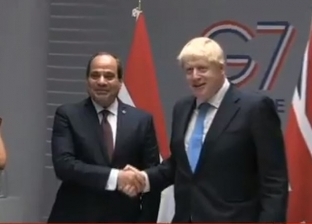 عاجل.. السيسي يلتقي رئيس الوزراء البريطاني على هامش قمة السبع