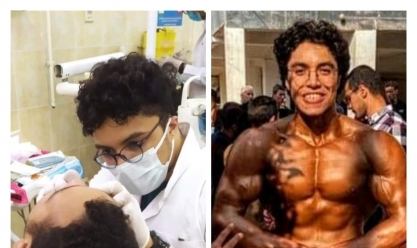«محمد» طبيب أسنان وبطل كمال أجسام في المنوفية: «الرياضة سر نجاحي»