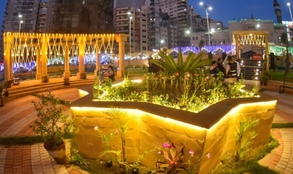 محافظ الإسكندرية يفتتح أعمال تطوير حديقة مسجد سيدي بشر (صور)