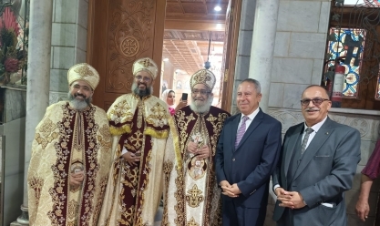 مدير أمن بورسعيد يتفقد الكنائس خلال احتفالات عيد القيامة المجيد