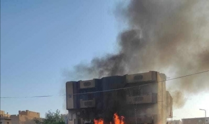 إصابة سيدة في حريق منزل بسوهاج