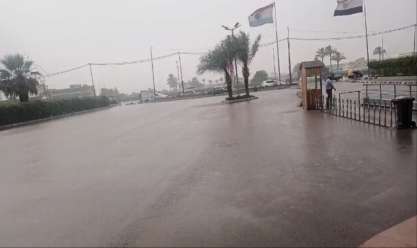 سقوط أمطار رعدية على مناطق متفرقة بالإسكندرية 