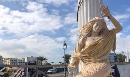 وقف بناء تمثال مواجه لمكتبة الإسكندرية بعد غضب المواطنين