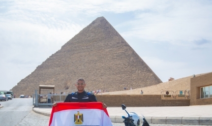 انطلاق رحلة المغامر المصري علي عبده من الأهرامات مرورا بـ7دول عربية