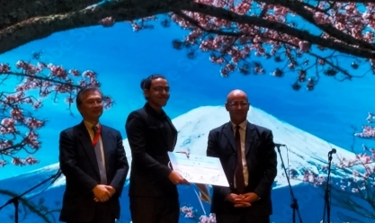 رئيس جامعة بنها يهنئ الفائزين بمسابقة الخطابة باللغة اليابانية