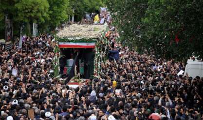 جانب من جنازة الرئيس الإيراني