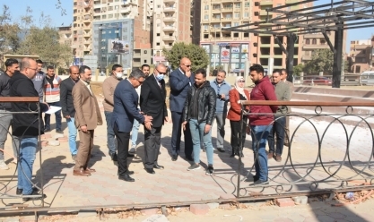 محافظ القليوبية ورئيس جهاز تعمير القاهرة الكبرى يتفقدان تطوير شارع فريد ندا
