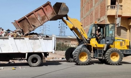 القضاء على مقالب ومخلفات القمامة ورفع كفاءة مستوى الشوارع بكفر الشيخ