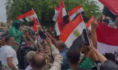 احتشاد آلاف المواطنين في الإسماعيلية تأييدا للموقف المصري الداعم للقضية الفلسطينية