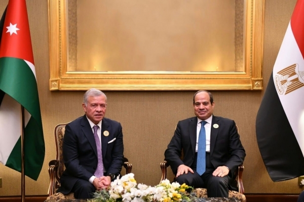 الرئيس السيسي وملك الأردن خلال اللقاء