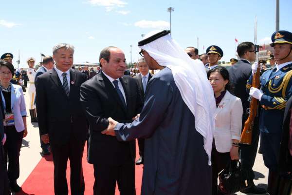 لقاء أخوي بين الرئيس السيسي والشيخ محمد بن زايد