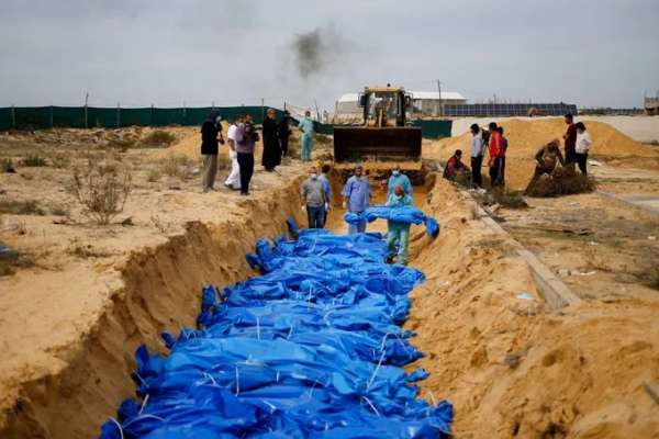 المقابر الجماعية في غزة