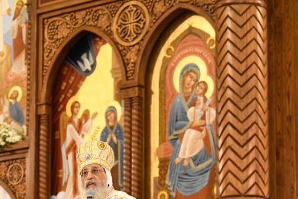 البابا تواضروس الثاني خلال قداس عيد القيامة