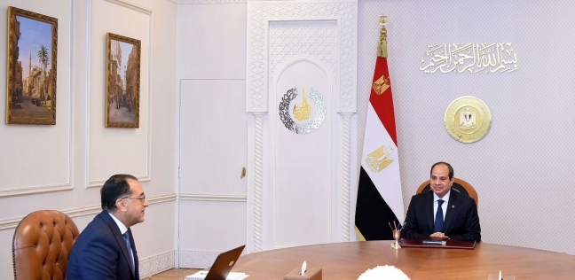 الرئيس عبد الفتاح يستقبل رئيس الوزراء
