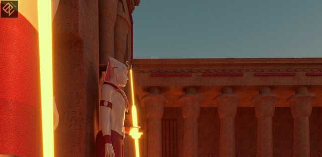 رامي السهام ـ شعار الزمالك داخل معبد إدفو