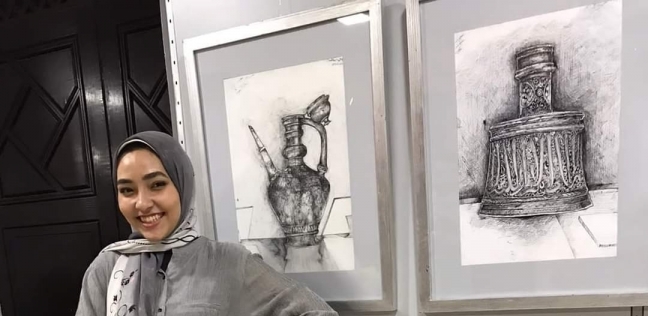 روفيدا محمد داخل معرض إبداعات إسلامية