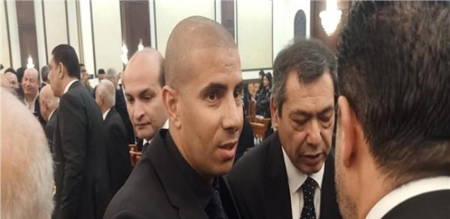 الآعب محمد زيدان في عزاء الرئيس الأسبق مبارك