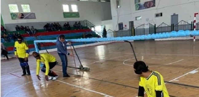 أول مباراة كرة قدم للمكفوفين في عزة