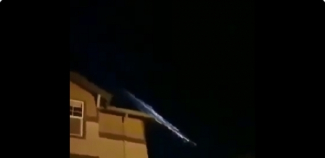 فيديو سقوط الصاروخ الصيني