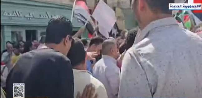 تظاهرات في شوارع مصر تأييداً للقيادة السياسية وموقفها تجاه الداعم للقضية الفلسطينية