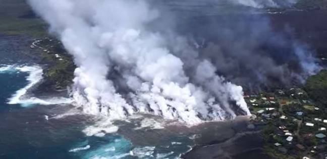 ظهور جزيرة جديدة في هاواي بسبب البركان!