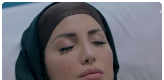 نسرين طافش في مشهد من مسلسل المداح