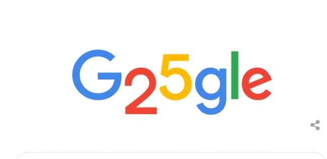 الذكرى 25 لإنشاء google