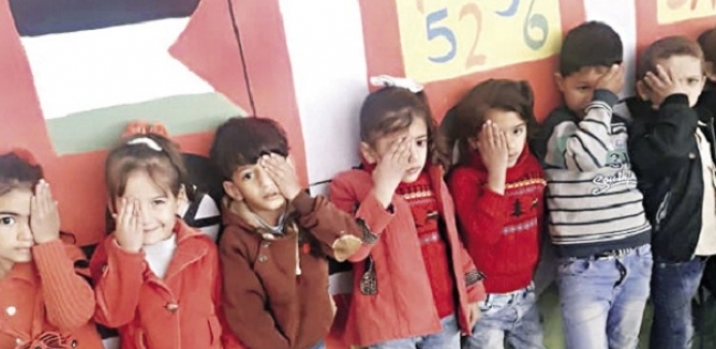 طلاب فى مدارس بمخيم "الدهيشة" يتضامنوا مع "معاذ"