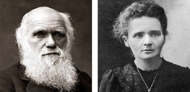 العالم داروين، وماري كوري