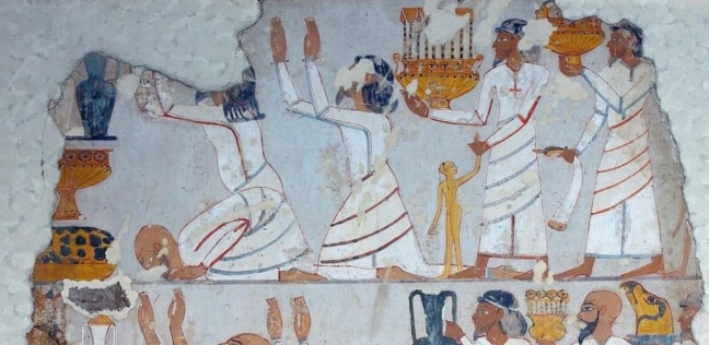 جدارية عن المصري القديم