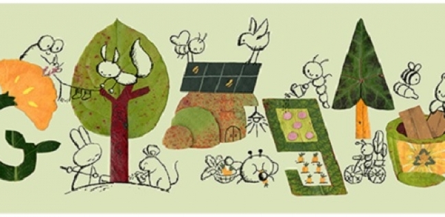 أيقونة جوجل احتفالا بيوم الأرض العالمي