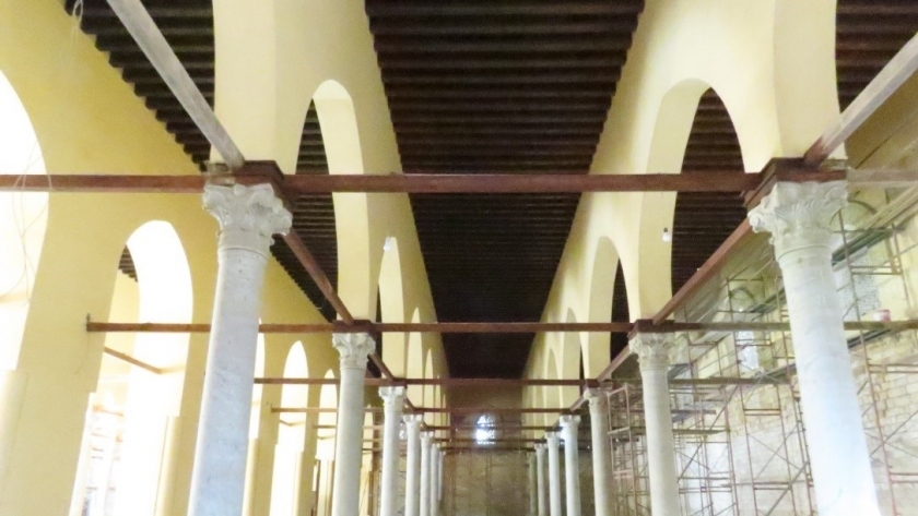 أعمال التشطيبات النهائية بمسجد الظاهر بيبرس