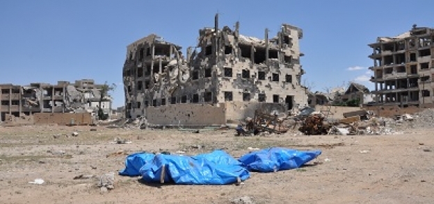 جانب من الدمار الذى خلفه «داعش» بالمدينة