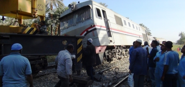 حادث خروج قطار القاهرة أسوان عن مساره