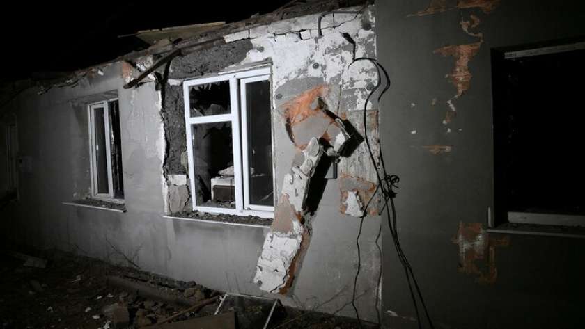 آثار القصف الأوكراني على الانفصاليين