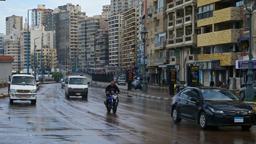اعتدال في طقس الإسكندرية بعد الامطار