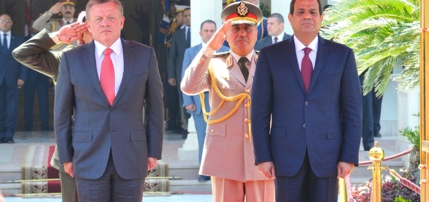 استقبال الرئيس عبدالفتاح السيسي لعاهل المملكة الهاشمية