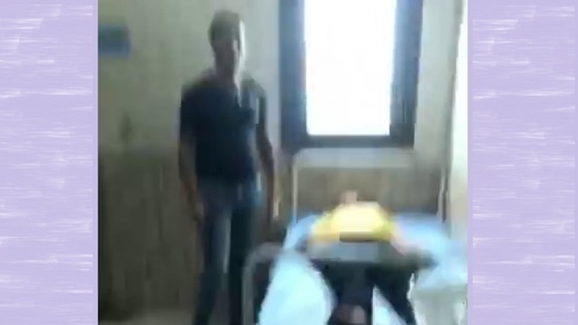 جانب من الفيديو بمستشفي مينة النصر